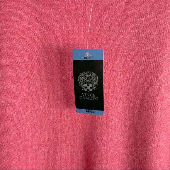 Vince Camuto Vibrant Pink Turtleneck Sweater Size L - Picture 8 of 8